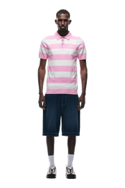 STRIPED POLO PINK