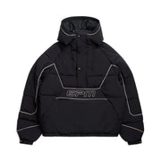 HALF ZIP PULLOVER PUFFER JACKET BLACK