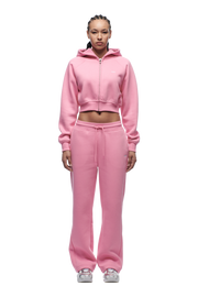 WMNS CROPPED ZIP HOODIE BUBBLEGLOW