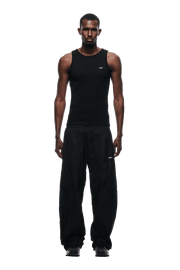 NYLON CARGO PANTS BLACK