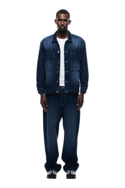 SCRIPT LOGO DENIM JACKET DARK BLUE
