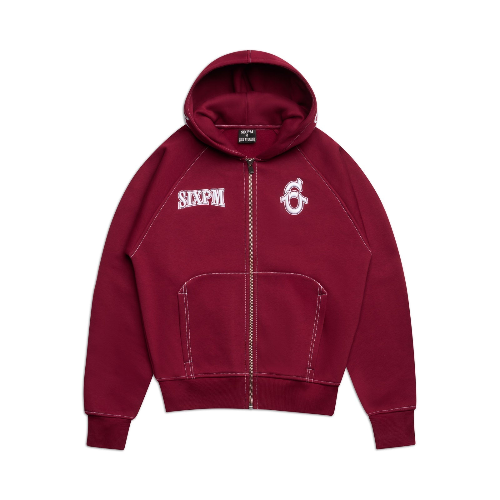 ICONS ZIP HOODIE BURNED RED