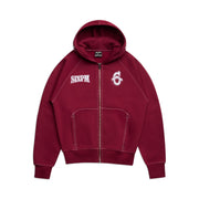 ICONS ZIP HOODIE BURNED RED