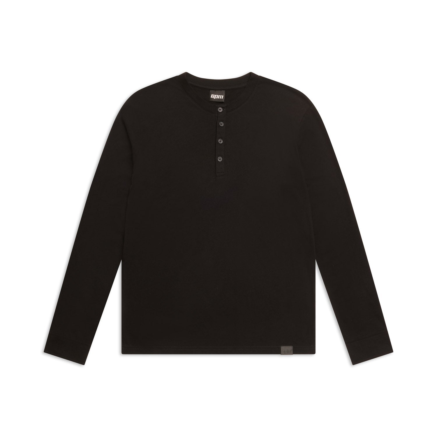BUTTONED SLIM FIT LS BLACK