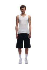 WAFFLE KNIT TANK TOP WHITE