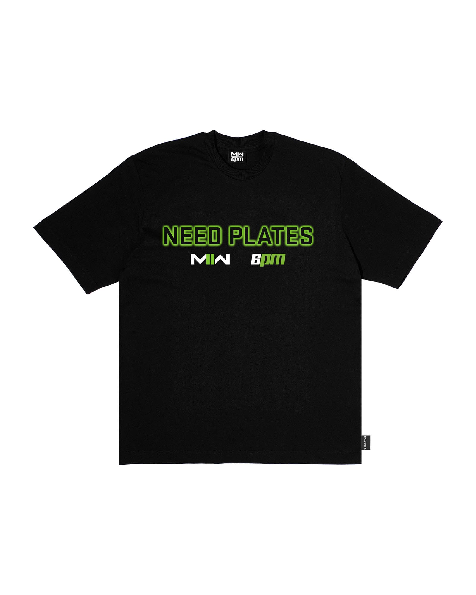 NEED PLATES T-SHIRT BLACK