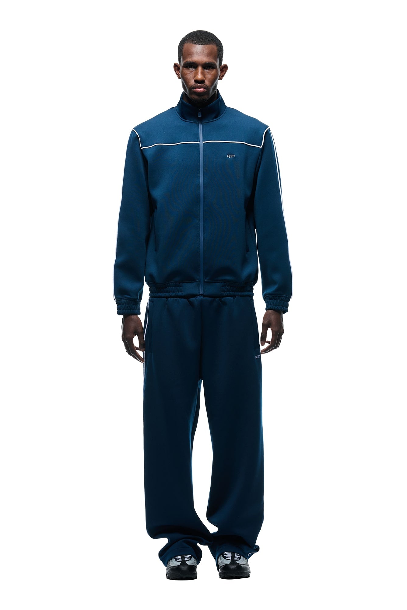 NEOPRENE TRACK JACKET NAVY
